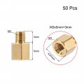 Uxcell M3x5mm 3mm Male-female Brass Hex Pcb Motherboard Spacer Standoff For Fpv Drone Quadcopter Computer Circuit Board 50pcs