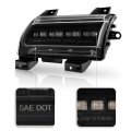 Acanii For 2018-2022 Jeep Wrangler Sport S Amber Full Led Parking Lights Sequentia Turn Signal Lamps Left Right