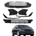 Front Grille Upper Lower Bumper Grills With Black Fog Lamp Covers Trims Assembly Replacement For 2019 2020 Fusion Se Sel 