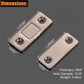 Hwmate Ultra Thin Iron Cabinet Door Magnets Magnetic Catch Latch Hardware For Sliding Window Kitchen Cupboard 4 Pack
