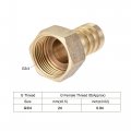 Uxcell Brass Barb Hose Fitting Connector Adapter 19mm Barbed X G3 4 Female Pipe With 16-25mm Clamp 2set