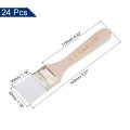 Uxcell 24pcs 5 Paint Brush 1 2 Width Soft Nylon Bristle With Wood Handle For Wall Cabinets Fences White