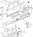 Rexka 40pcs Rocker Wheel Flare Moulding Clips For Jeep Grand Cherokee Compass 68172491aa 68271803aa 68395627aa Gm 11571175