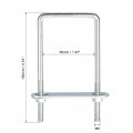 Uxcell Square U-bolts 2 50mm Inner Width 150mm Length Carbon Steel M6 With Nuts Plate Washers