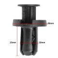 200pcs 10mm Nylon Universal Push Pin Clip Rivets Fasteners Retainer Kit Compatible With Automative Car Body Door Bumper