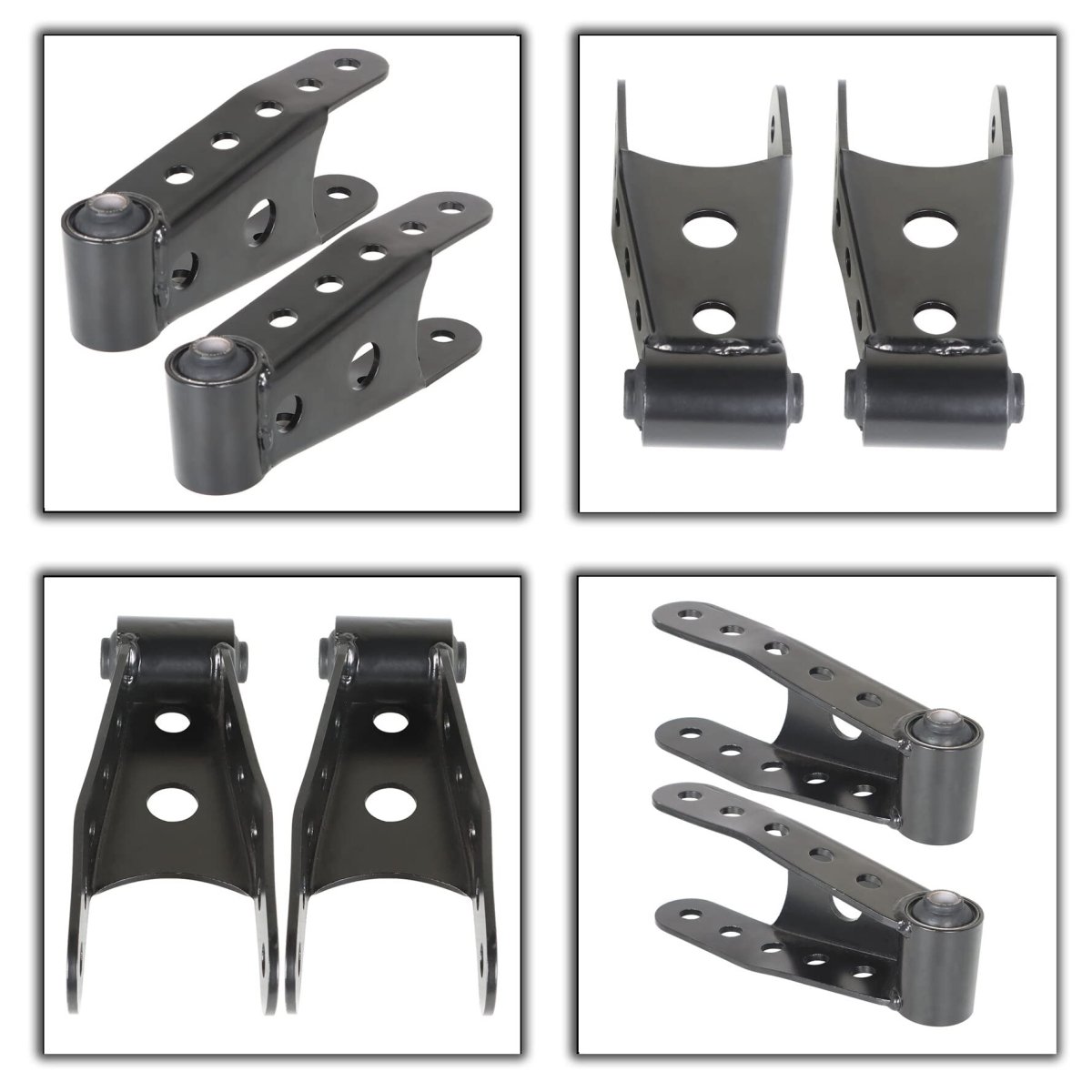 2pcs 6400 Rear Lowering Shackle Kit For Silverado 1500 Sierra Tahoe Yukon C1500 C2500 1 To 2 In Drop Leaf Spring Suspension