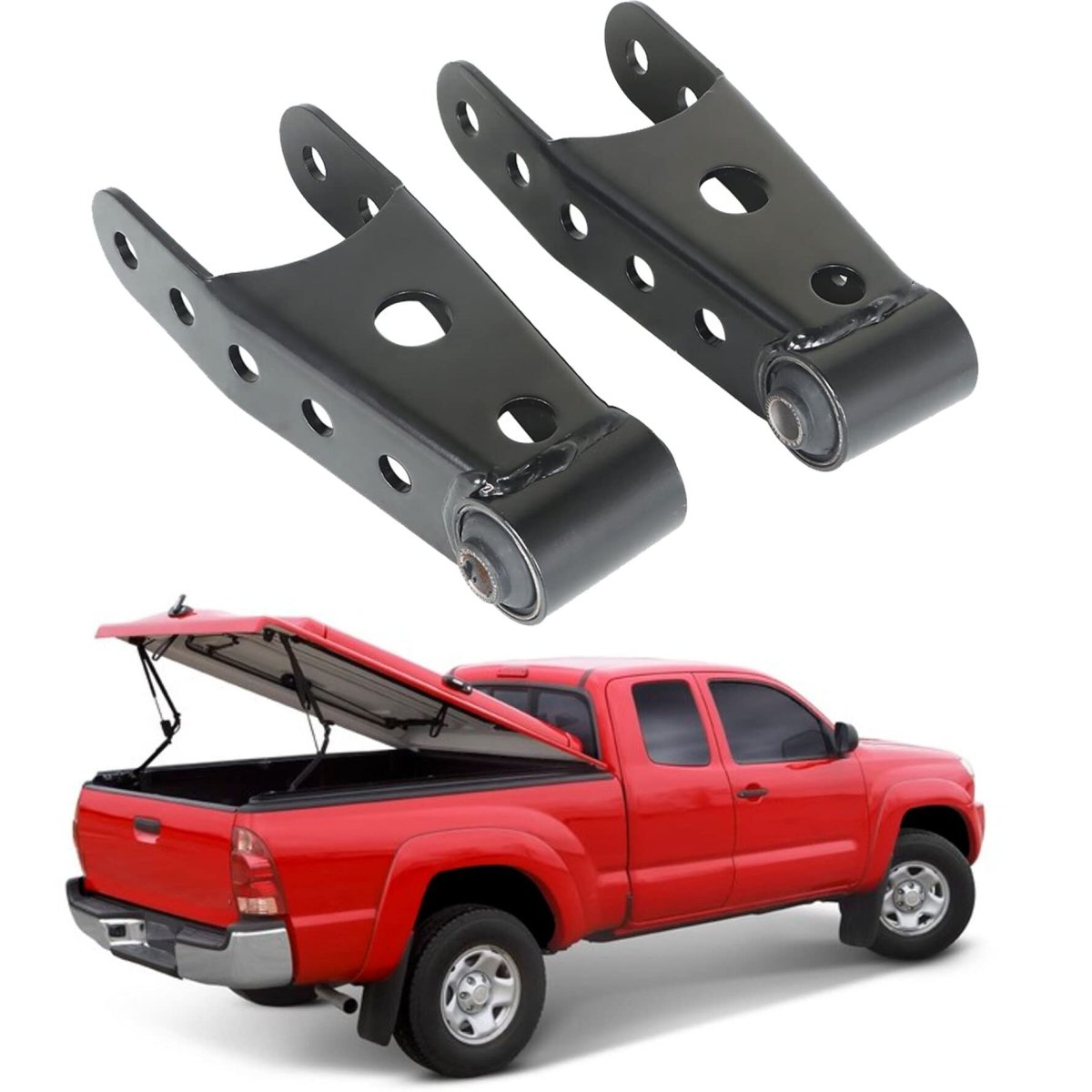2pcs 6400 Rear Lowering Shackle Kit For Silverado 1500 Sierra Tahoe Yukon C1500 C2500 1 To 2 In Drop Leaf Spring Suspension