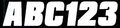 Hardline Products Series 500 Factory Matched 2-inch Snowmobile Registration Number Kit Solid White 