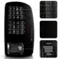 Acanii For 2000-2006 Chevy Suburban Tahoe Gmc Yukon Black Smoked Led Tail Lights Brake Lamps Replacement Left Right