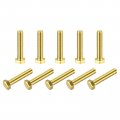 Uxcell Brass Hex Bolts M5x25mm 10pcs Fully Thread Grade 4 8 Solid Hexagon Head Bolt Machine Screws For Machinery