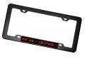 Erpart Black Carbon Fiber Look License Plate Frame With 6 1l 370ci Red On Highly Polished Real Aluminum Emblem