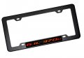 Erpart Black Carbon Fiber Look License Plate Frame With 6 1l 370ci Red On Highly Polished Real Aluminum Emblem