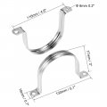 Uxcella U Shaped Conduit Clamp Saddle Strap Tube Pipe Clip Stainless Steel M80 2pcs
