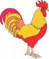 Stickertalk Rooster Vinyl Sticker 4 25 Inches By 5 