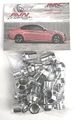 Open End Duplex Chrome Spline Acorn Drive Tuner Lug Nuts Small Diameter Wheel Locks With Key 20 Pieces 12x1 75 