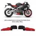 Motorcycle Front Foot Pegs Footrest Pedal Cnc Aluminium Alloy Replacement For Aprilia Rs660 Rsv4 Tuono 660 V4 1100 2pcs Red