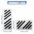 X Autohaux Aluminium Alloy Automatic Brake Pedal Pad Gas Accelerator Cover Kit For Cadillac Xt4 Xt5 Xt6 2014-2021 Silver Tone
