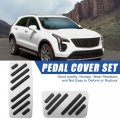 X Autohaux Aluminium Alloy Automatic Brake Pedal Pad Gas Accelerator Cover Kit For Cadillac Xt4 Xt5 Xt6 2014-2021 Silver Tone