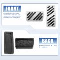 X Autohaux Aluminium Alloy Automatic Brake Pedal Pad Gas Accelerator Cover Kit For Cadillac Xt4 Xt5 Xt6 2014-2021 Silver Tone