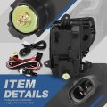 Auto Dynasty Full Led Front Bumper Driving Fog Light Lamps With Switch And Bezels Compatible Gmc Sierra 1500 19-22 Driver
