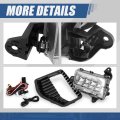 Auto Dynasty Full Led Front Bumper Driving Fog Light Lamps With Switch And Bezels Compatible Gmc Sierra 1500 19-22 Driver