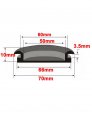 Flyshop 5 Pcs Black Armature Rubber Bar Grommet 60 Mm Dia 2-3 8 One-sided Firewall Hole Plug Wire Cable Protector