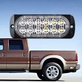 Universal Super Thin 12-led Amber White Car Truck Warning Caution Emergency Construction Flashing Strobe Light Bar