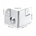 Uxcell 40x40x40mm Metal Box Corner Protectors Edge Guard Chrome Plating Silver Tone 16pcs