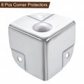 Uxcell 40x40x40mm Metal Box Corner Protectors Edge Guard Chrome Plating Silver Tone 16pcs