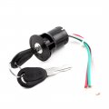 Uxcell Scooter Motorcycle Universal 3 Wires Ignition Switch Lock With 2 Keys