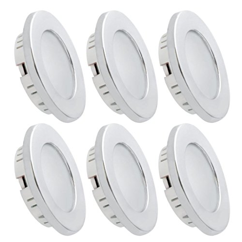 Dream Lighting 2w Led Ceiling Light Silver Shell Recessed Downlight Pack Of 6