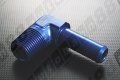 Autobahn88 Aluminum Anodized Hose End Fitting -male Npt To Barb Male 90-degree 3 8 11 5mm 29 64 Blue