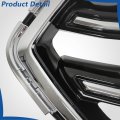 Glossy Black With Chrome Molding Trim Frame Front Bumper Grille Upper Mesh Replacement For Escape 2017-2019 Gj5z8200c