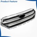 Glossy Black With Chrome Molding Trim Frame Front Bumper Grille Upper Mesh Replacement For Escape 2017-2019 Gj5z8200c