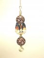 Loveable Tawny Amber Tabby Cat Animal Cheetah Leopard Print Lampwork Glass Light Or Ceiling Fan Pull 