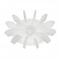 Motor Fan Blade 120mmx15mm D Shape Bore White Engineering Plastic With 12 Vanes 