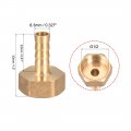 Uxcell Brass Hose Barb Fitting Connector 8mm G1 2 Female Thread Pipe Adapter 2pcs