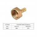 Uxcell Brass Hose Barb Fitting Connector 8mm G1 2 Female Thread Pipe Adapter 2pcs