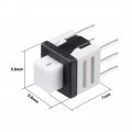 5 8x5 8x7mm Pcb Dip Mounting Tact Tactile Push Button Switch Latching 6 Pin 12pcs