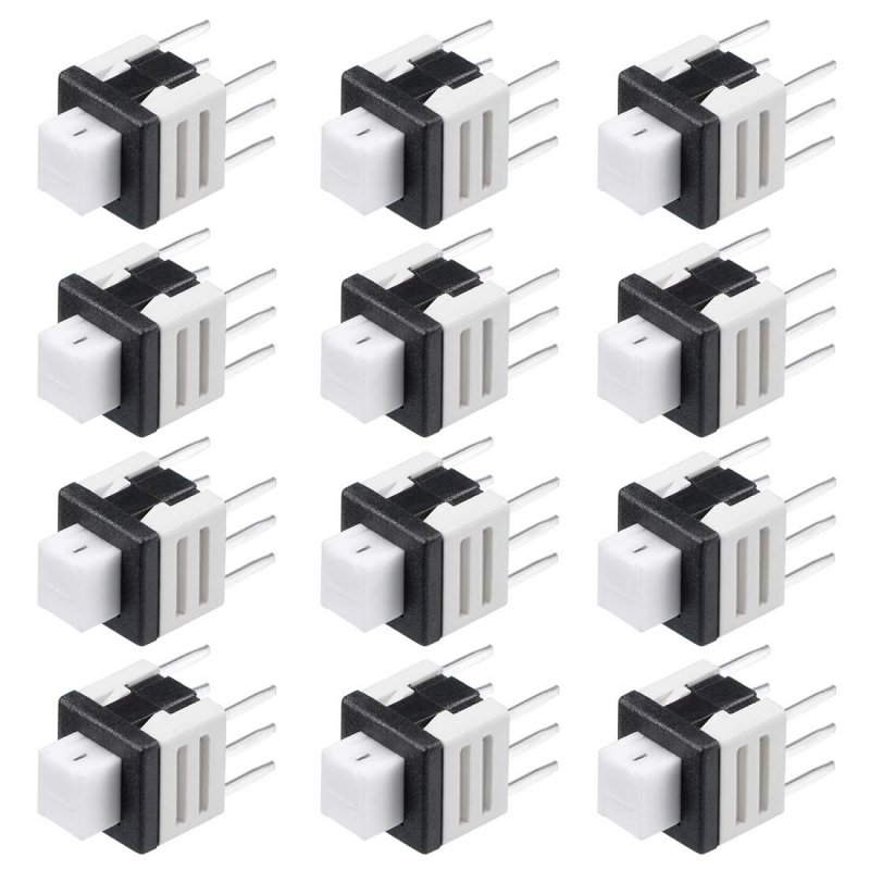 5 8x5 8x7mm Pcb Dip Mounting Tact Tactile Push Button Switch Latching 6 Pin 12pcs