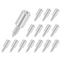 50pcs Shelf Support Pegs 7mm Pins With Anti-slip Silicone Sleeve Metal Self Tapping Screw Holder Pin For Kitchen Cabinet 