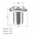 Uxcell Eyelets With Washers 8 X 4 7mm Copper Through Hole Hollow Rivets Grommets Silver Tone 200 Set