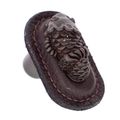Vicenza Designs K1157 Pollino Leather Koi Knob Large Brown Oil-rubbed Bronze 
