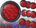 Blingbling 10 Truck Trailer Red Lens 4 Round Led Stop Turn Tail Light Includes Grommet Plug 