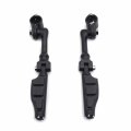 Hongk- Black Short Angled Peg Mounting Kit With Flat End Foot Footrest Compatible Bike 1-1 4 Inch Front Engine Guard Frame Tube