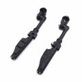 Hongk- Black Short Angled Peg Mounting Kit With Flat End Foot Footrest Compatible Bike 1-1 4 Inch Front Engine Guard Frame Tube