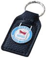 Morris Minor 1000 Leather And Enamel Key Ring Fob 