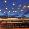 Solar Outdoor String Lights 25ft 26 Led G40 Globe Bulbs Usb Rechargeable Portable Edison Bistro Warm White Waterproof For Patio