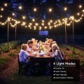 Solar Outdoor String Lights 25ft 26 Led G40 Globe Bulbs Usb Rechargeable Portable Edison Bistro Warm White Waterproof For Patio