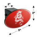 Tribal Dragon Asian Oval Tow Trailer Hitch Cover Plug Insert
